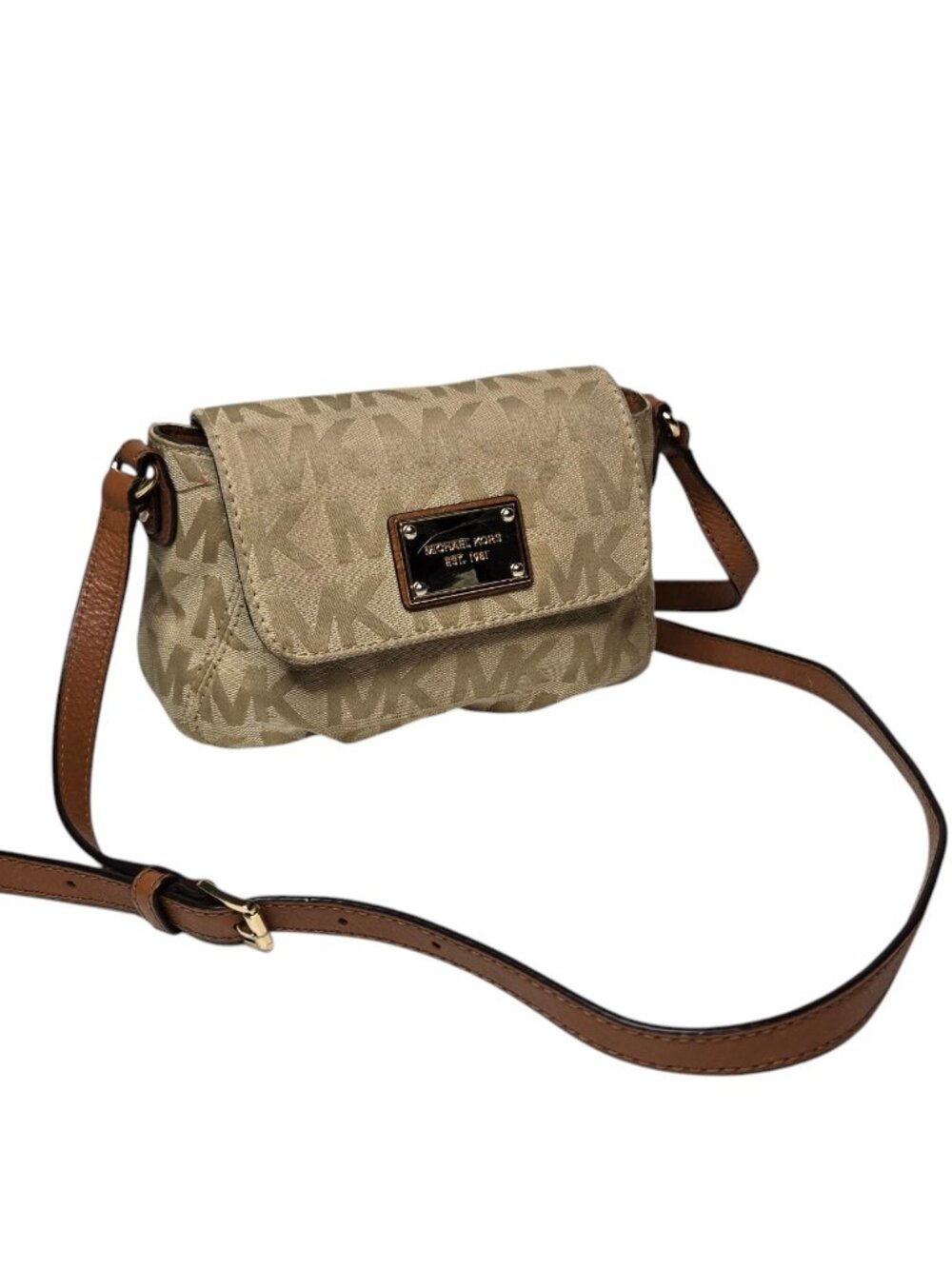 Michael Kors Jacquard Signature Mini Bag Adjustable Shoulder Strap